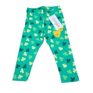 Cat and jack shamrock st patricks day leggings. Size 18 mo